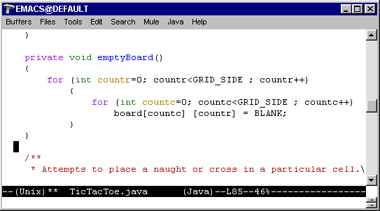 emacs screenshot